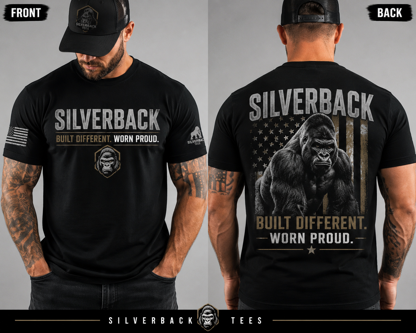 Silverback Built Different Tee