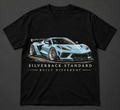 Ice-blue mid-engine widebody — front design