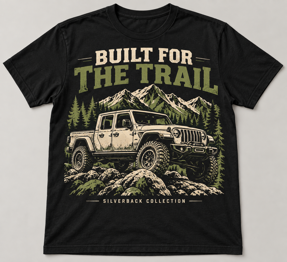 Built for the Trail black off-road tee