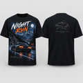 Night Run automotive T-shirt front and back