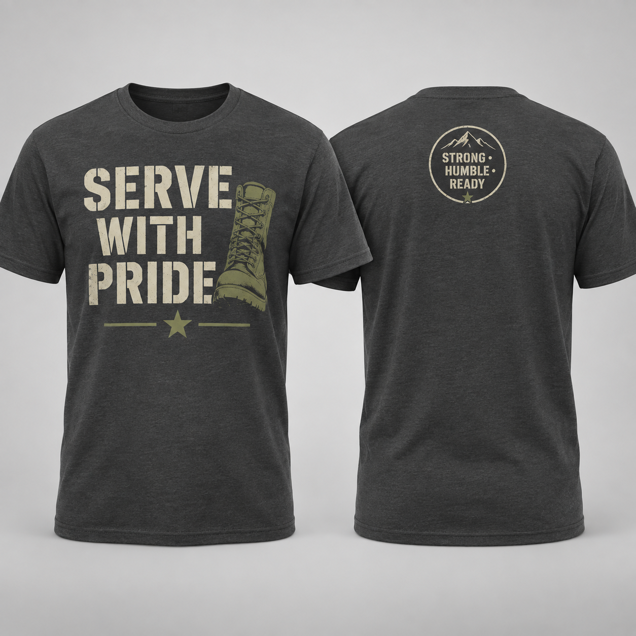 Silverback Serve With Pride tee, front and back