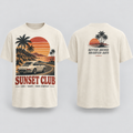 Sunset Club 911-inspired automotive T-shirt front and back